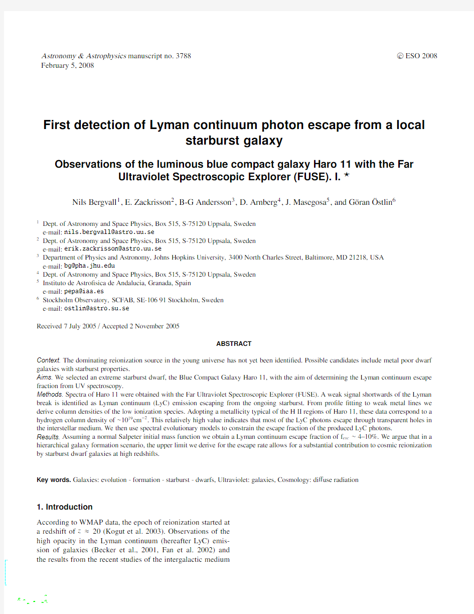 First detection of Lyman continuum escape from a local starburst galaxy