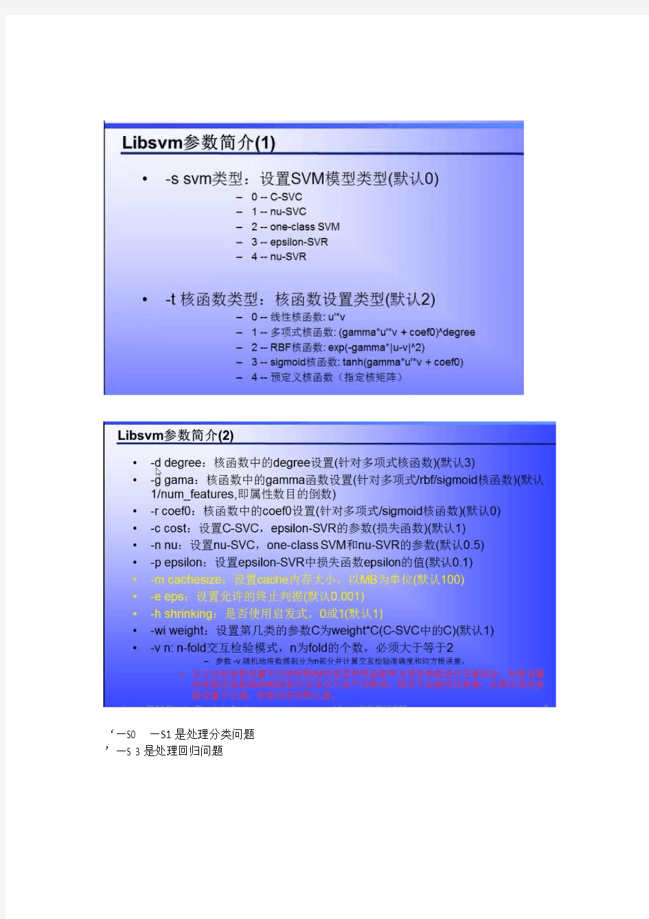 libsvm参数设置