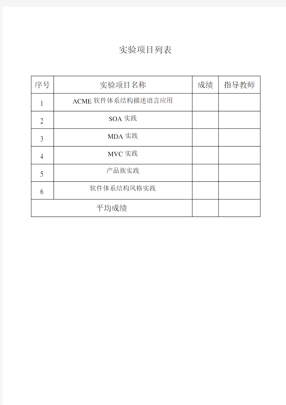 软件设计与体系结构实验报告