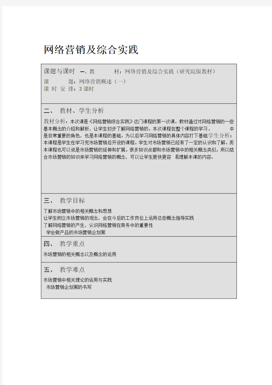 网络营销概述一