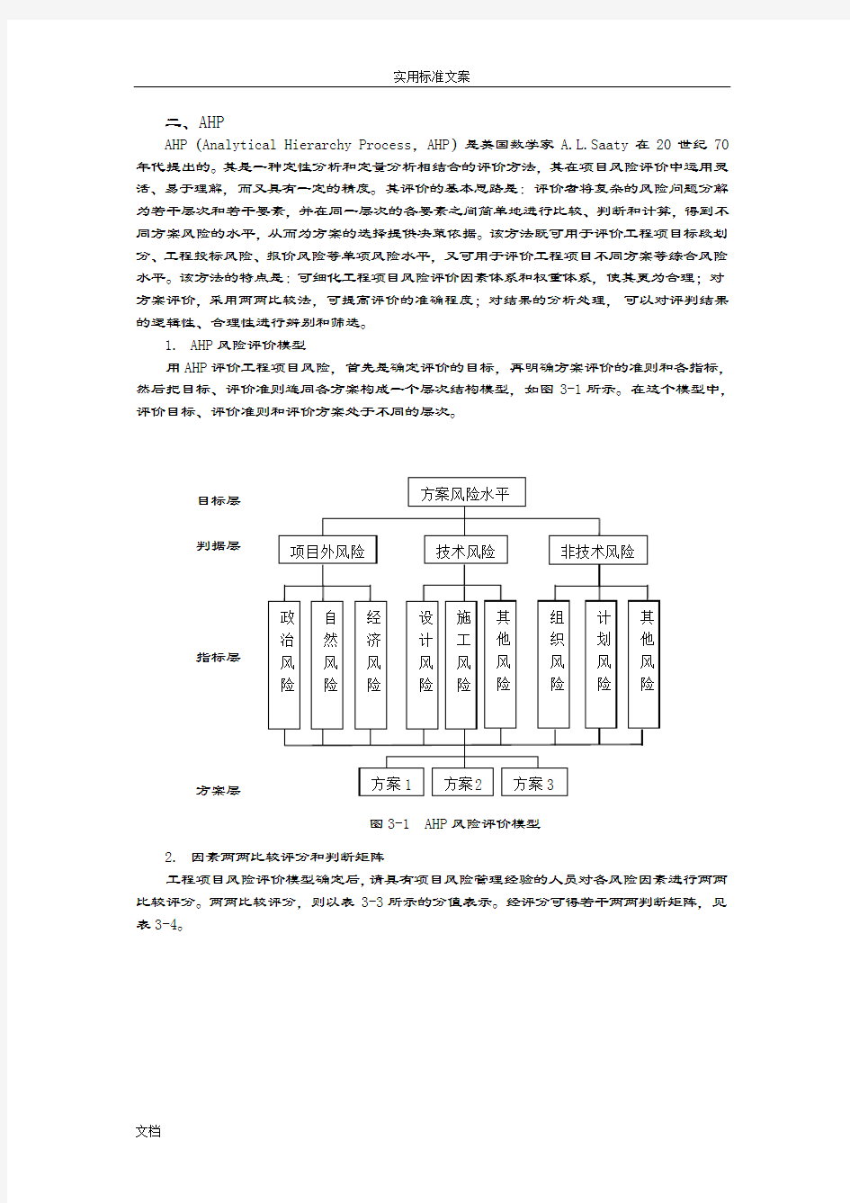 经典----层次分析报告(AHP)