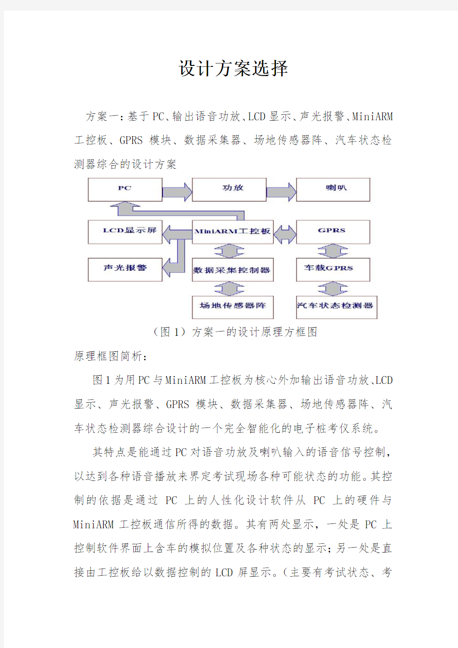 设计方案选择