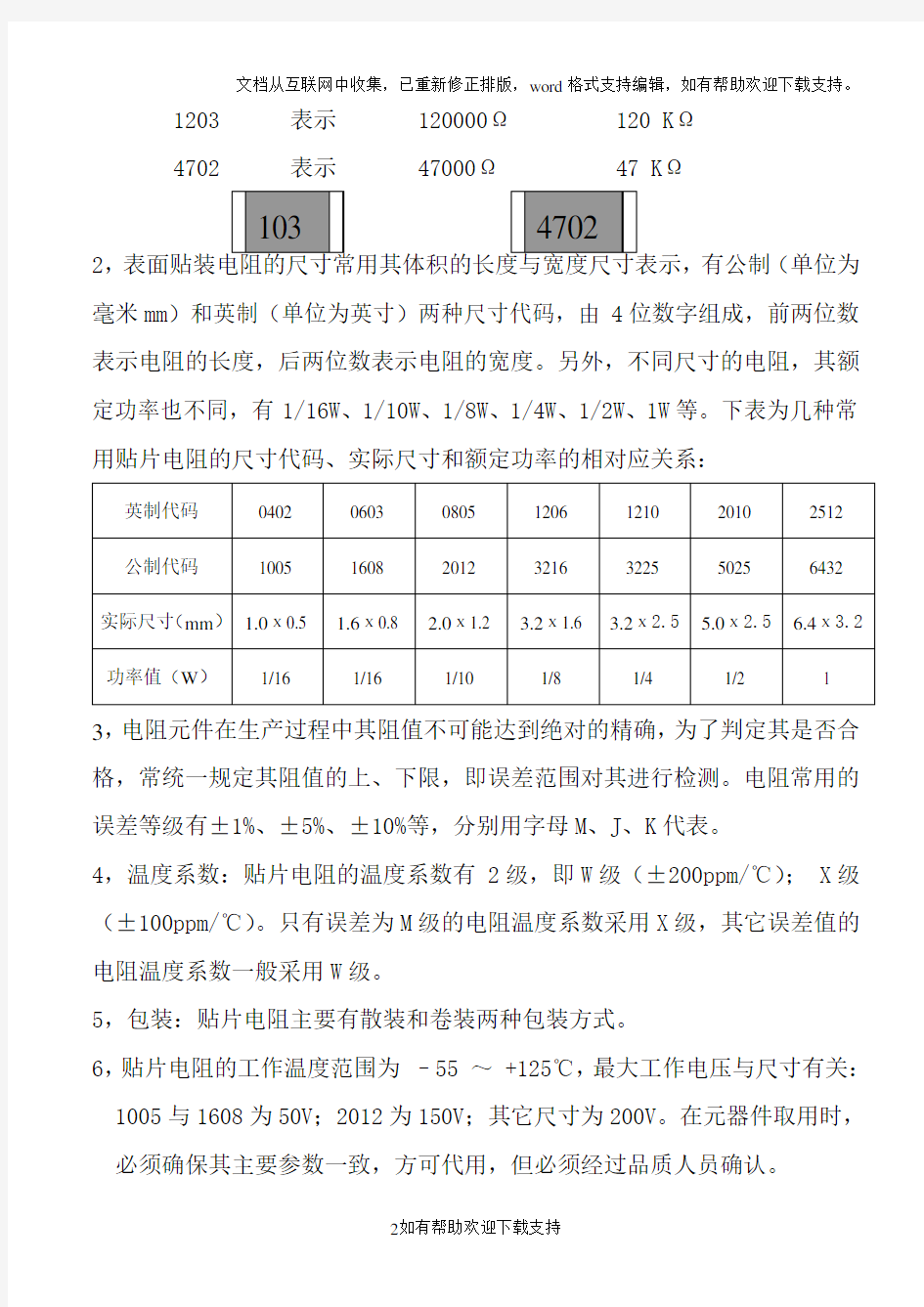 SMT电子元器件知识