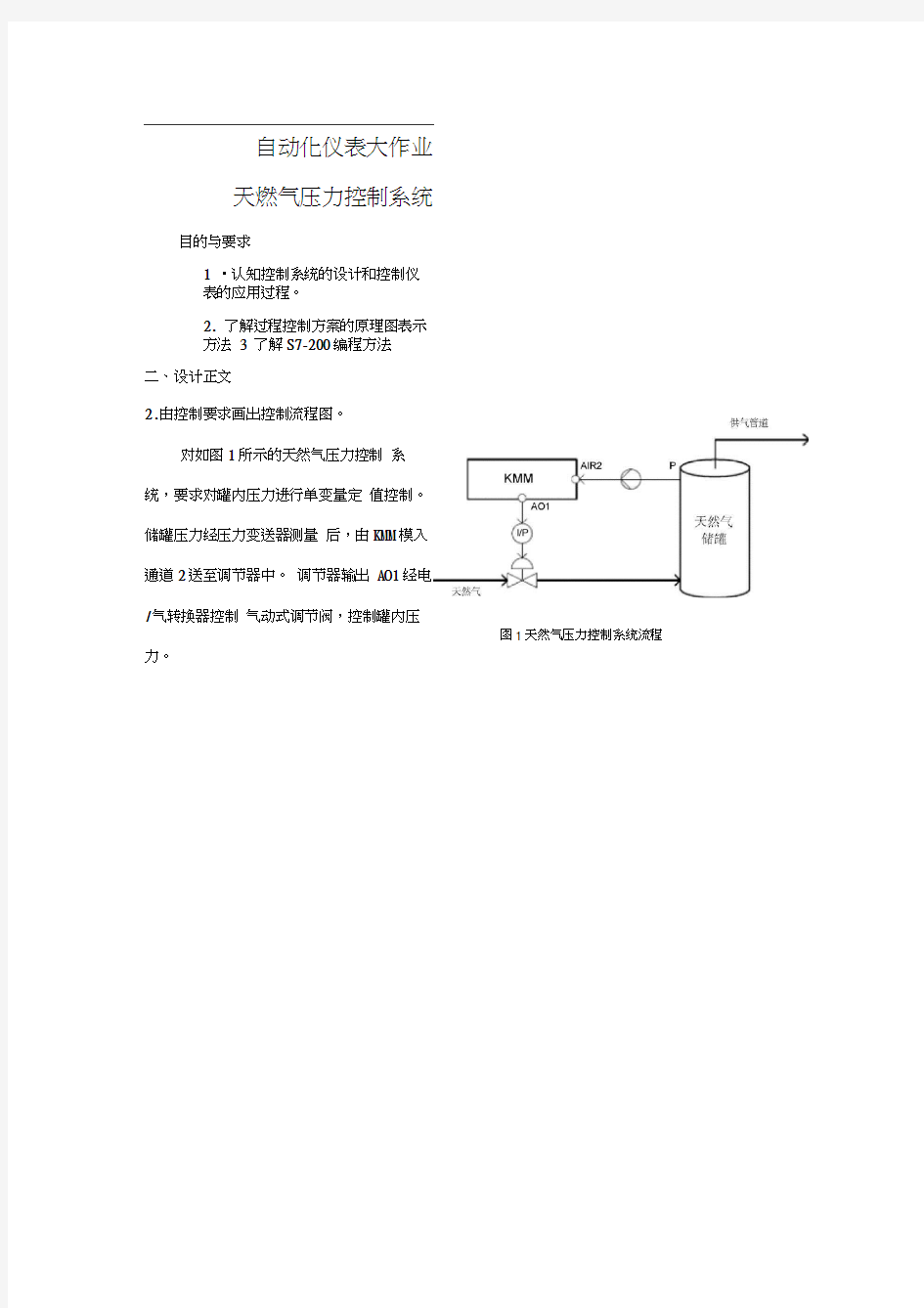 自动化仪表课程设计