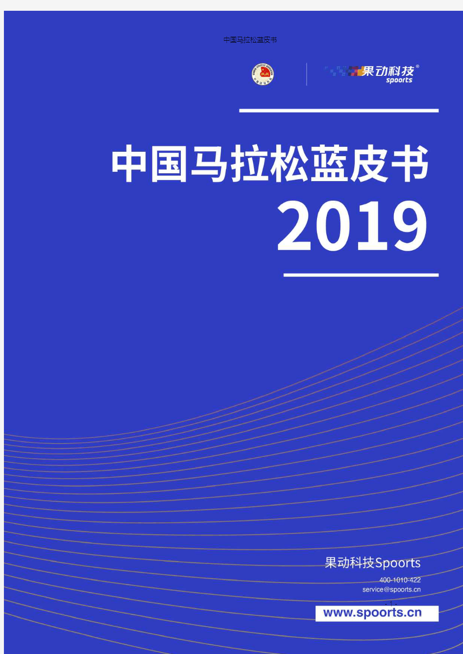 2019中国马拉松蓝皮书