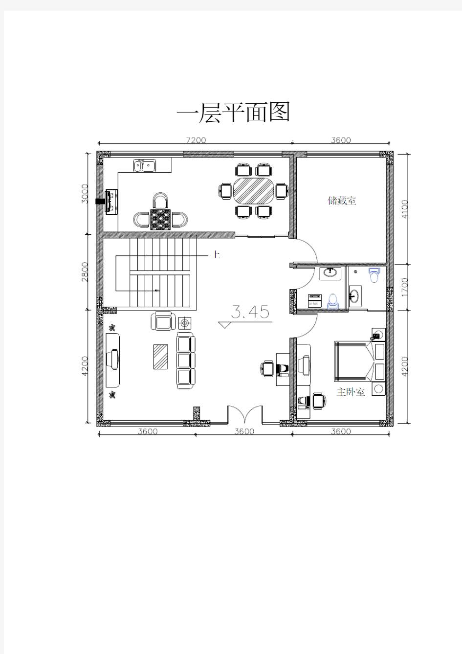 农村房屋设计平面图CAD图