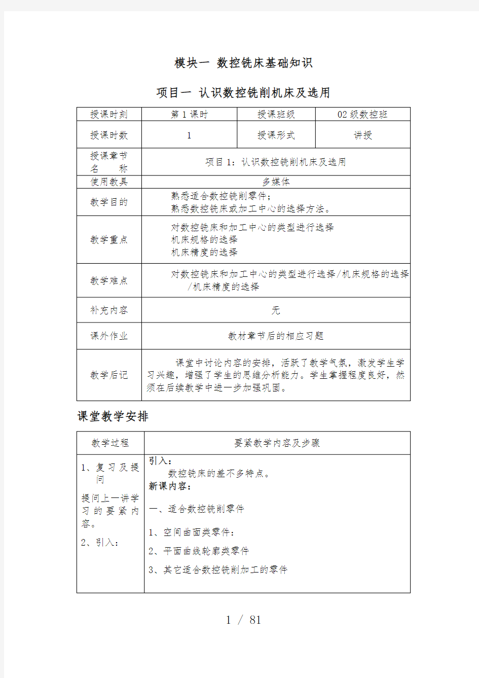 数控铣床基础知识培训教材