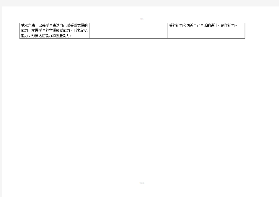 人教版四年级上美术教学计划表