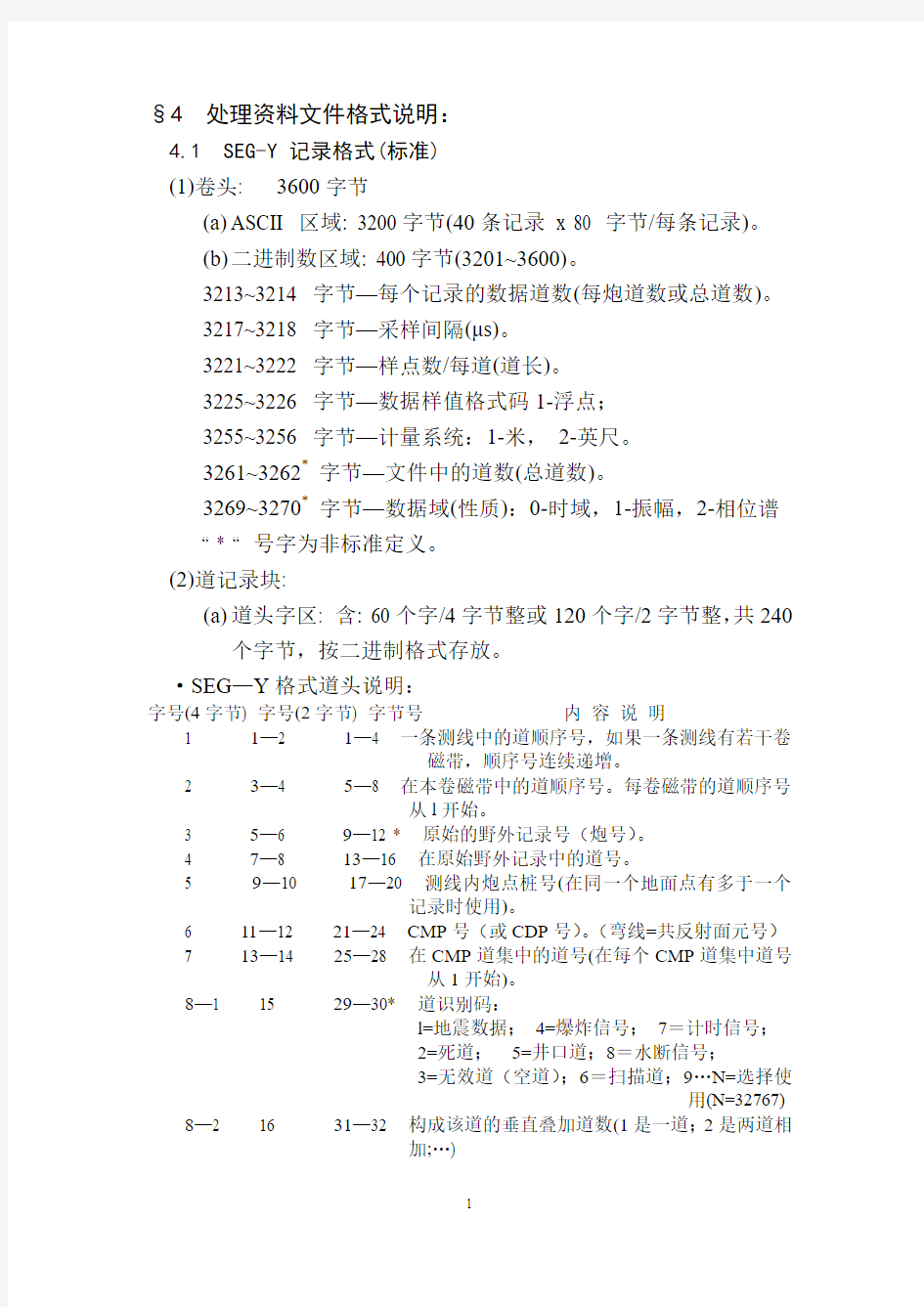 地震记录格式说明