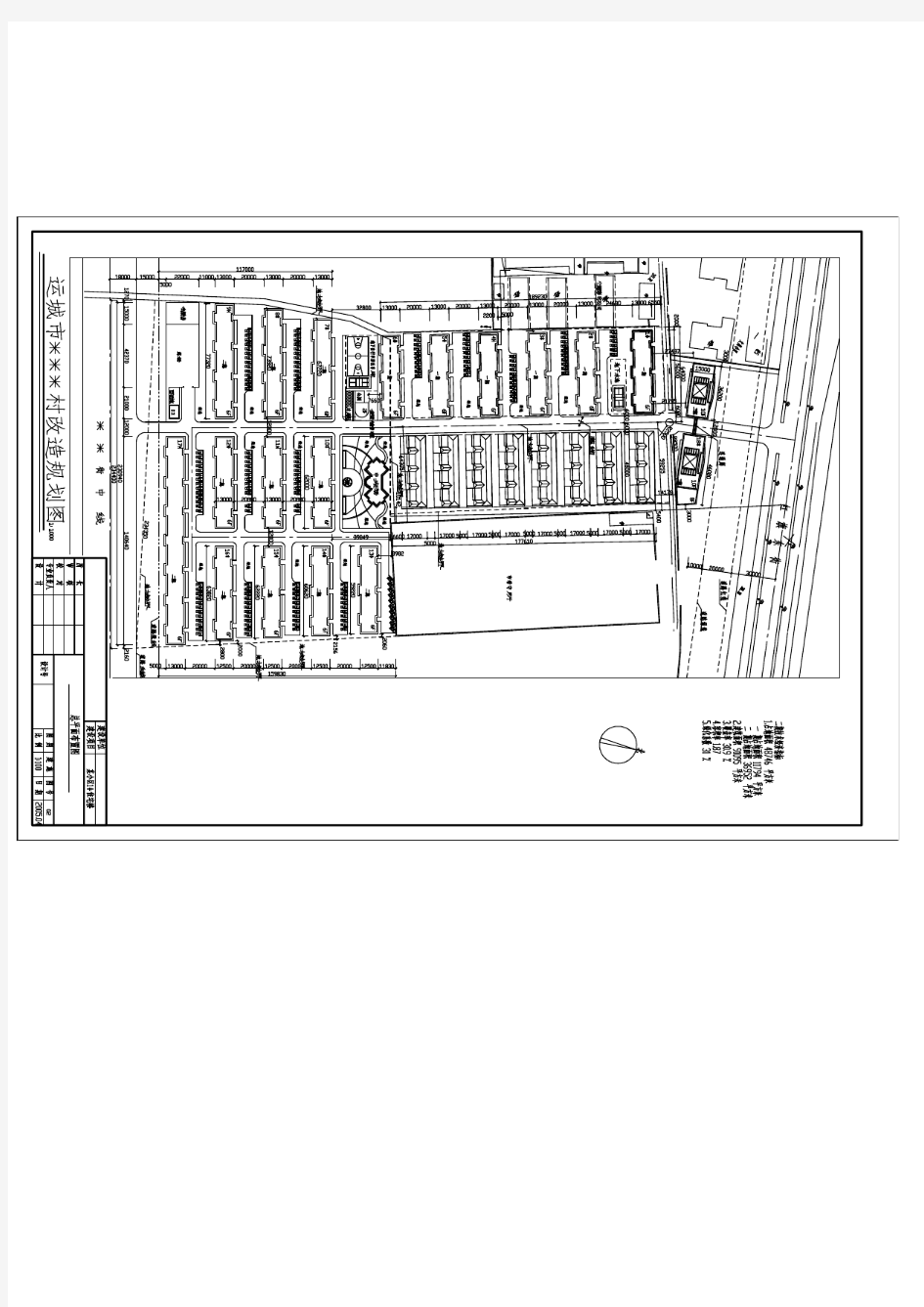 某小区建筑图整体平面图停车场