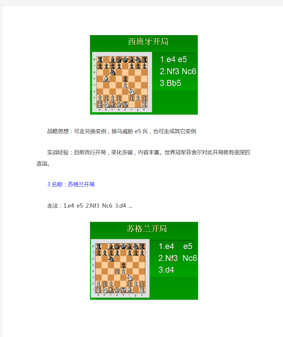 国际象棋基本开局.doc