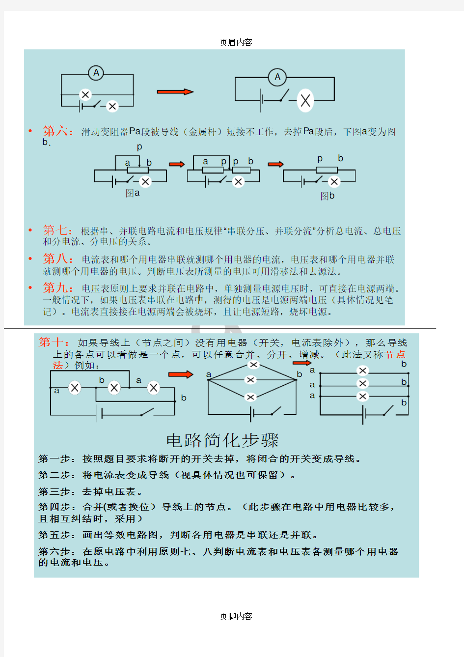 初中物理电路分析方法以及典型例题(超级有用)