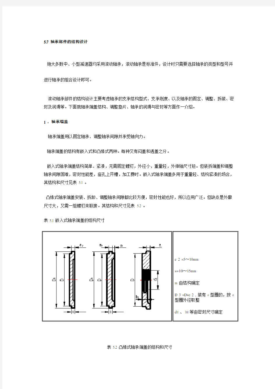 轴承端盖设计