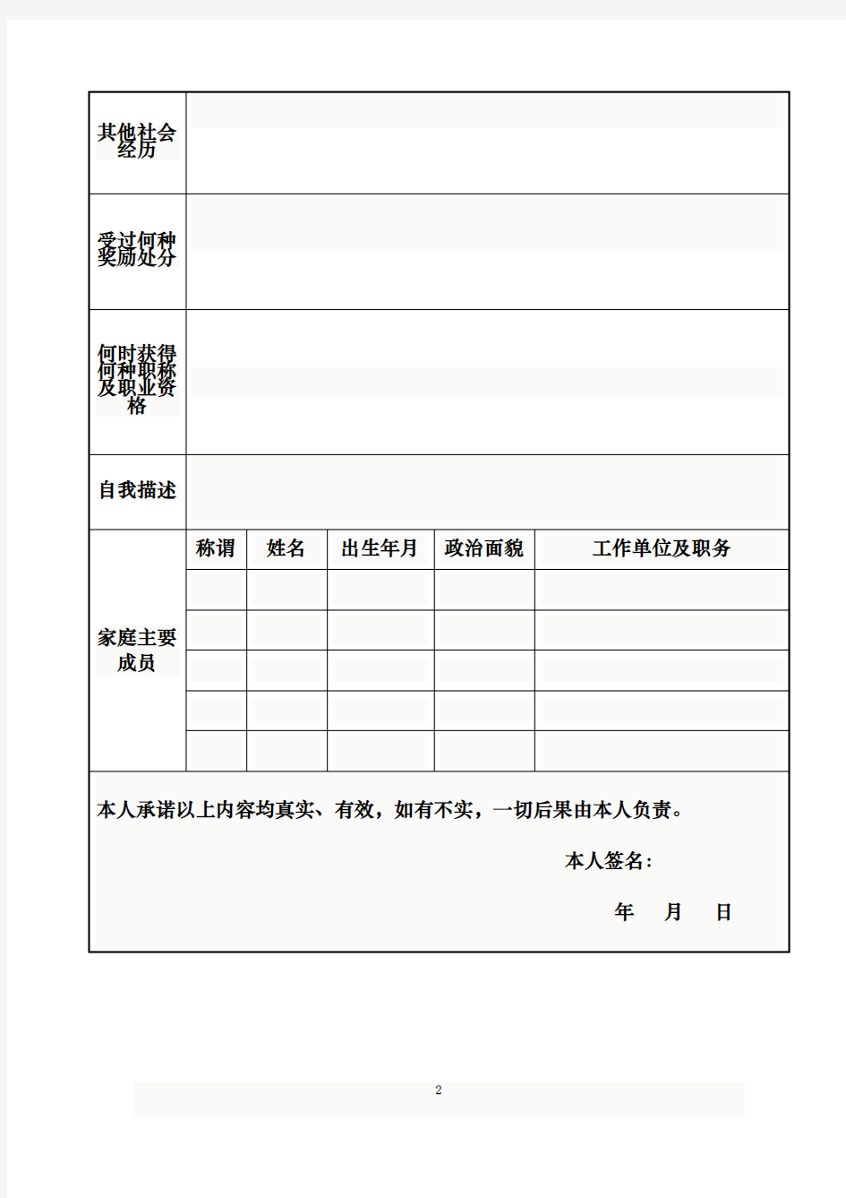 上海少年儿童图书馆应聘人员登记表
