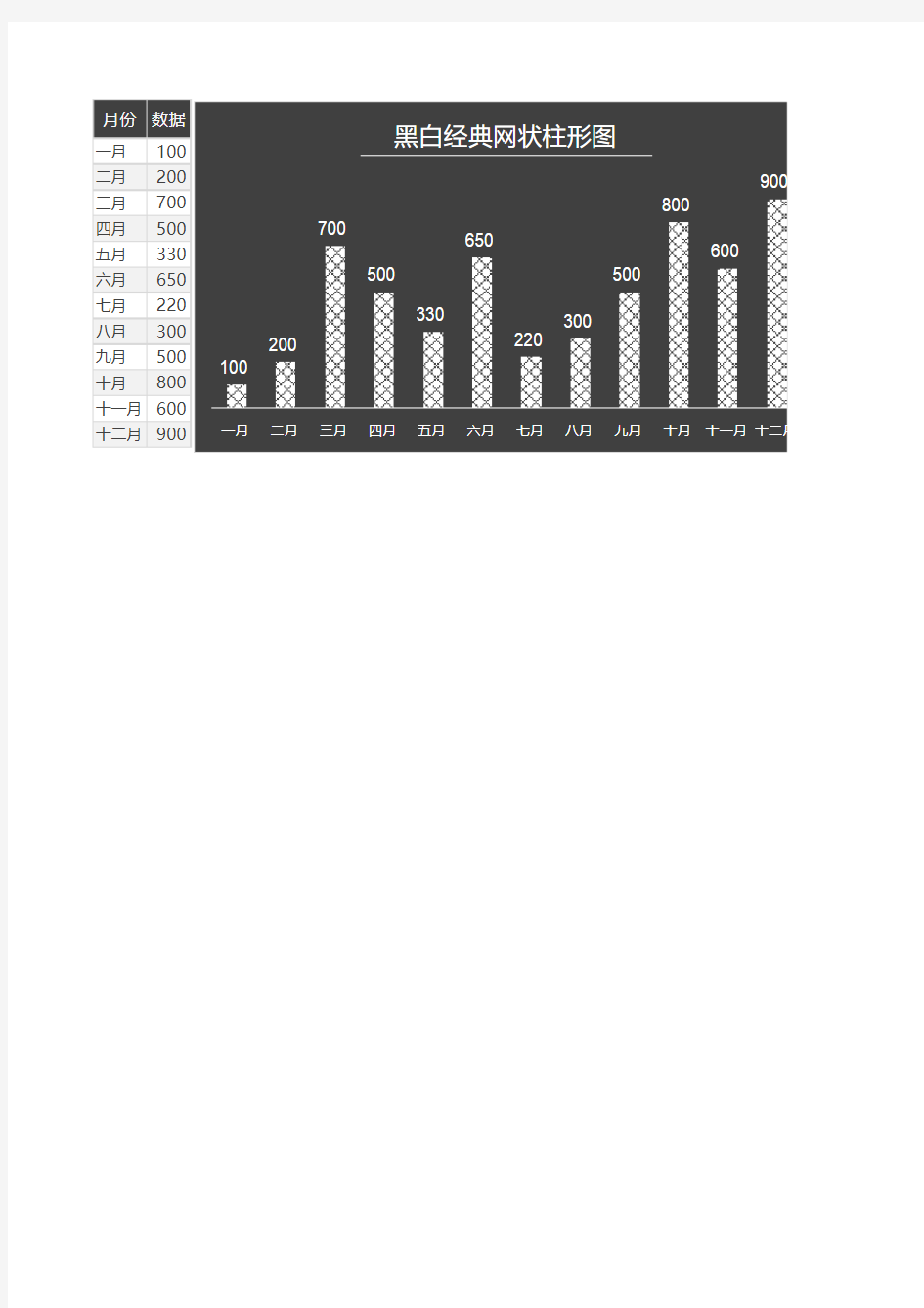 数据分析柱形图Excel模板