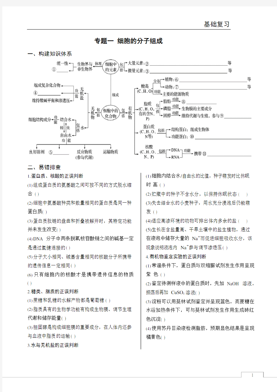 高中生物会考基础复习(word)