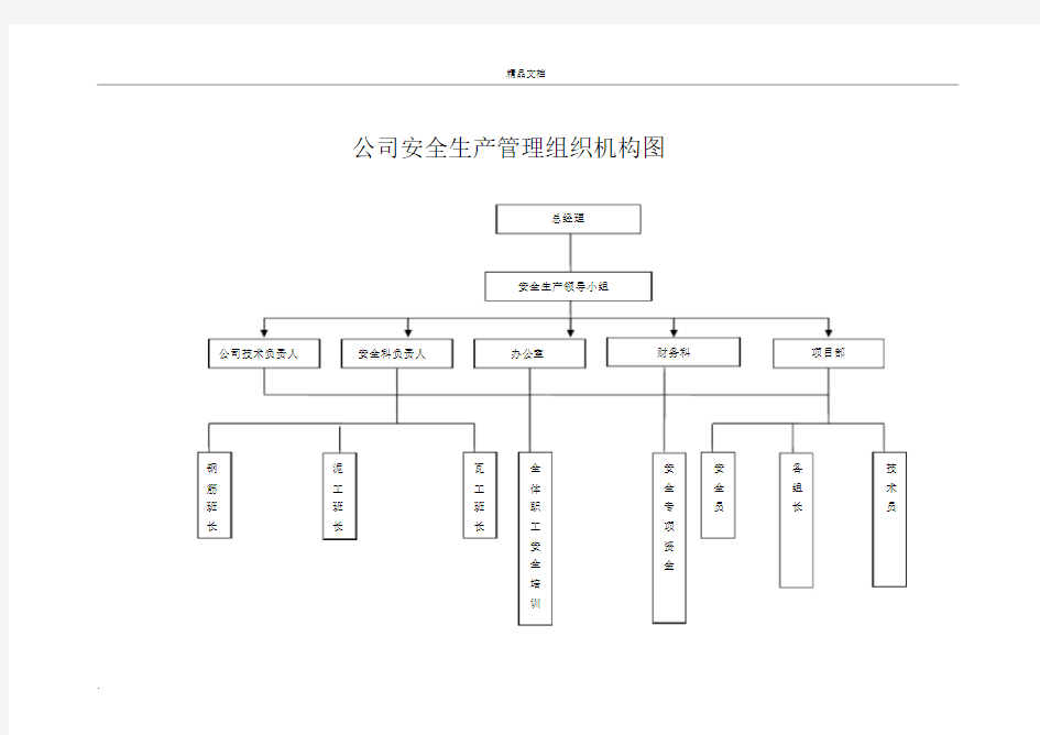 公司安全生产组织机构的设置及组织机构图.docx