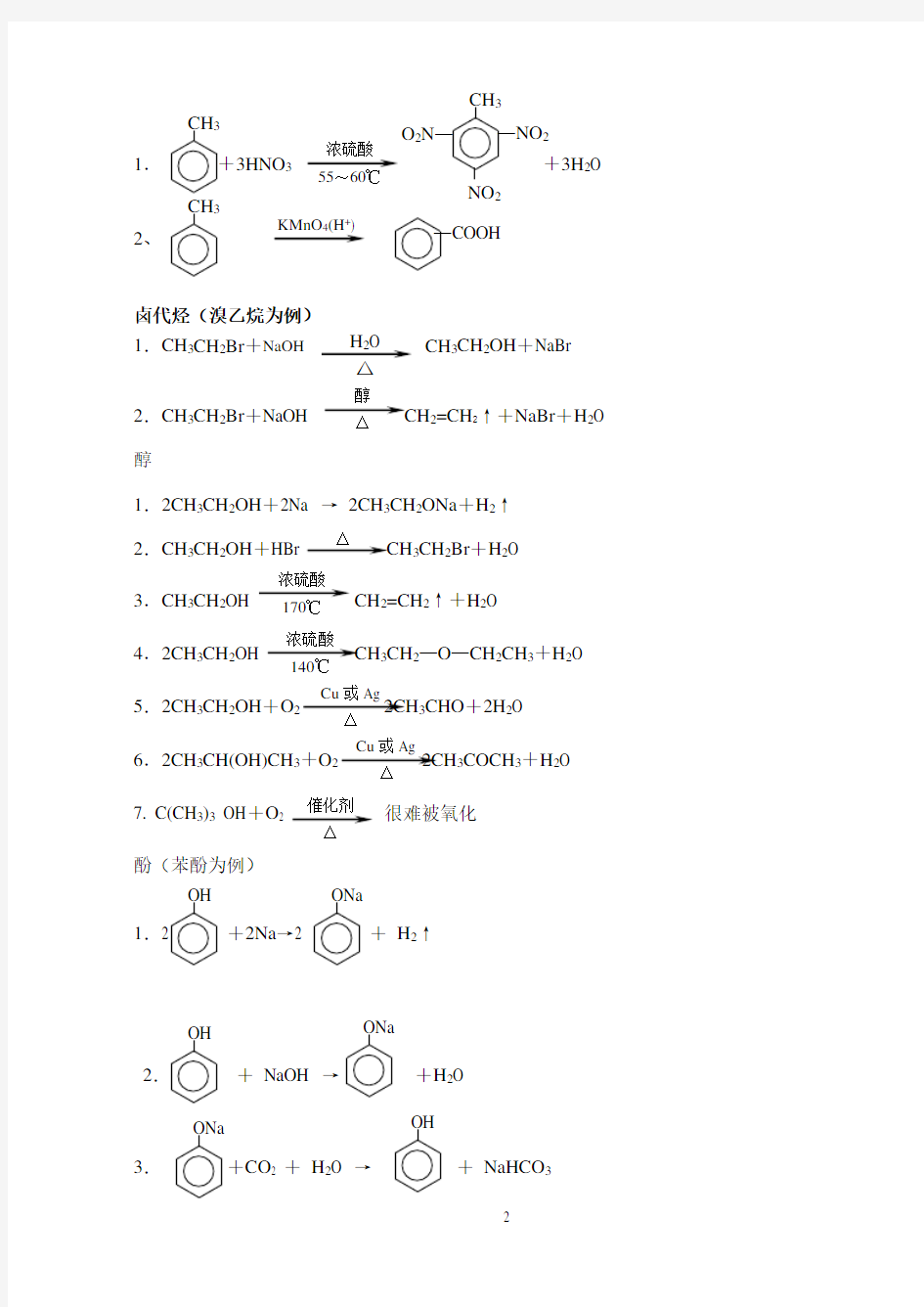 (完整版)高中化学选修5化学方程式总汇