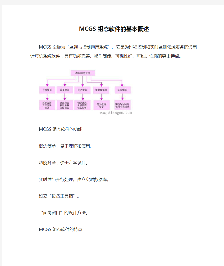 MCGS组态软件的基本概述