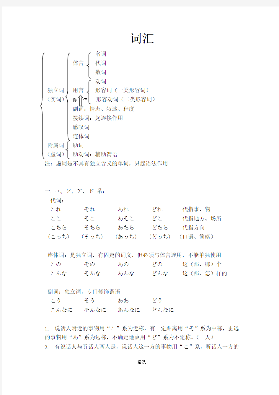 日语词性介绍