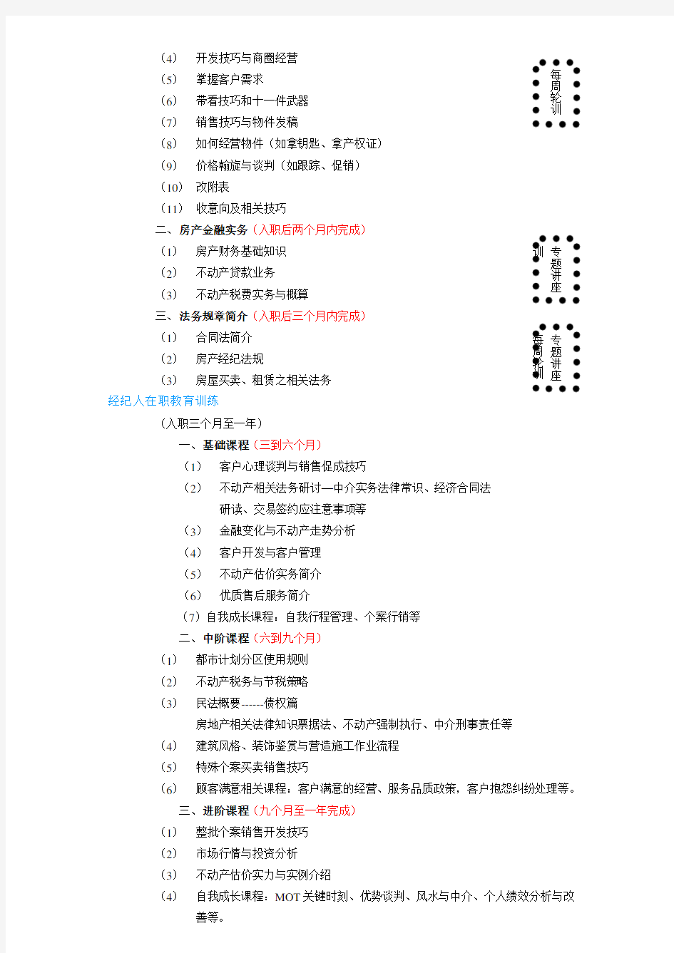 21世纪不动产 经纪人训练计划