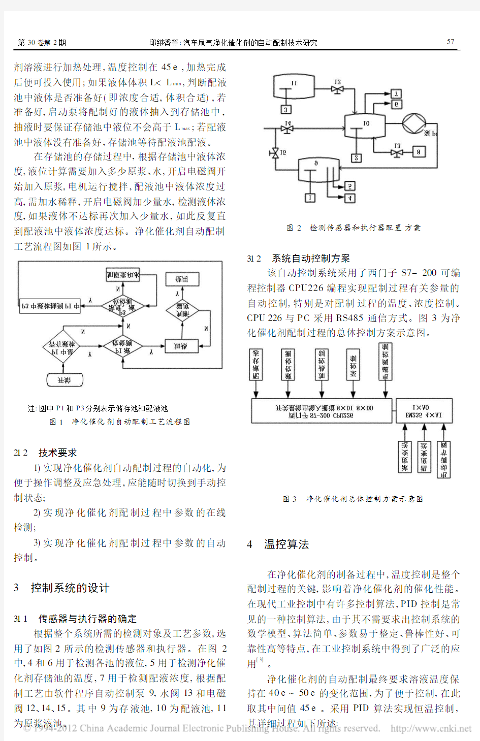 汽车尾气净化催化剂的自动配制技术研究