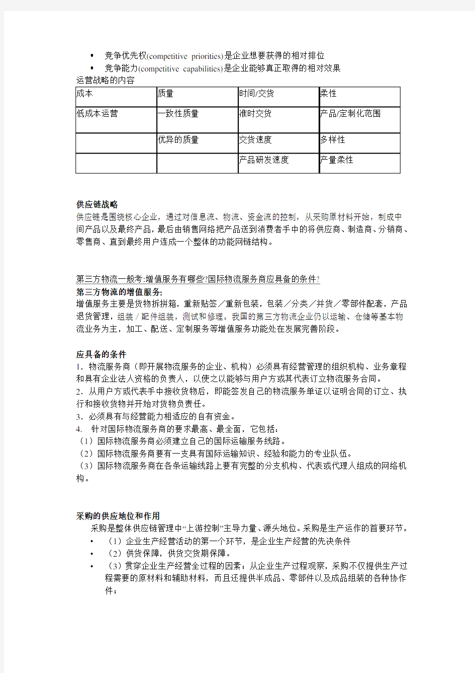 国际物流与供应链管理