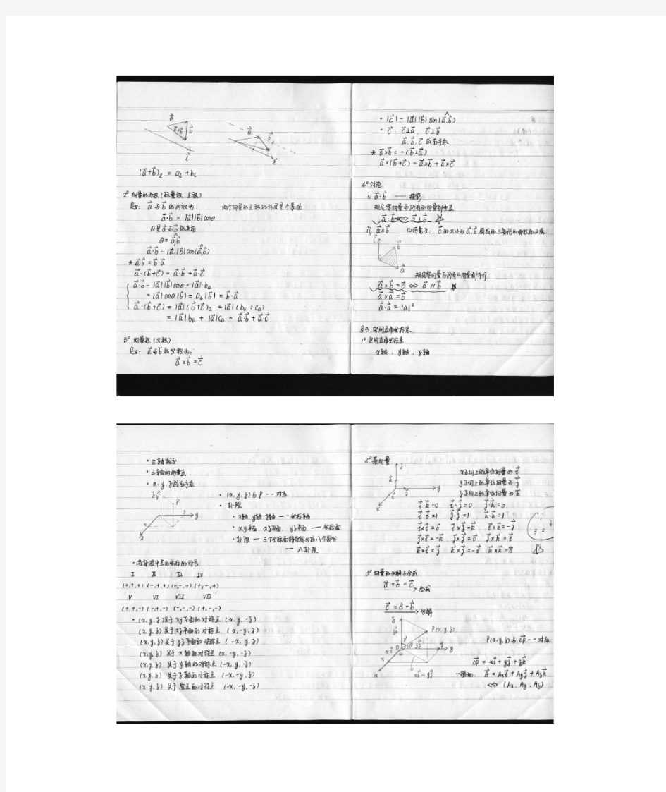 高等数学同济六版下册笔记