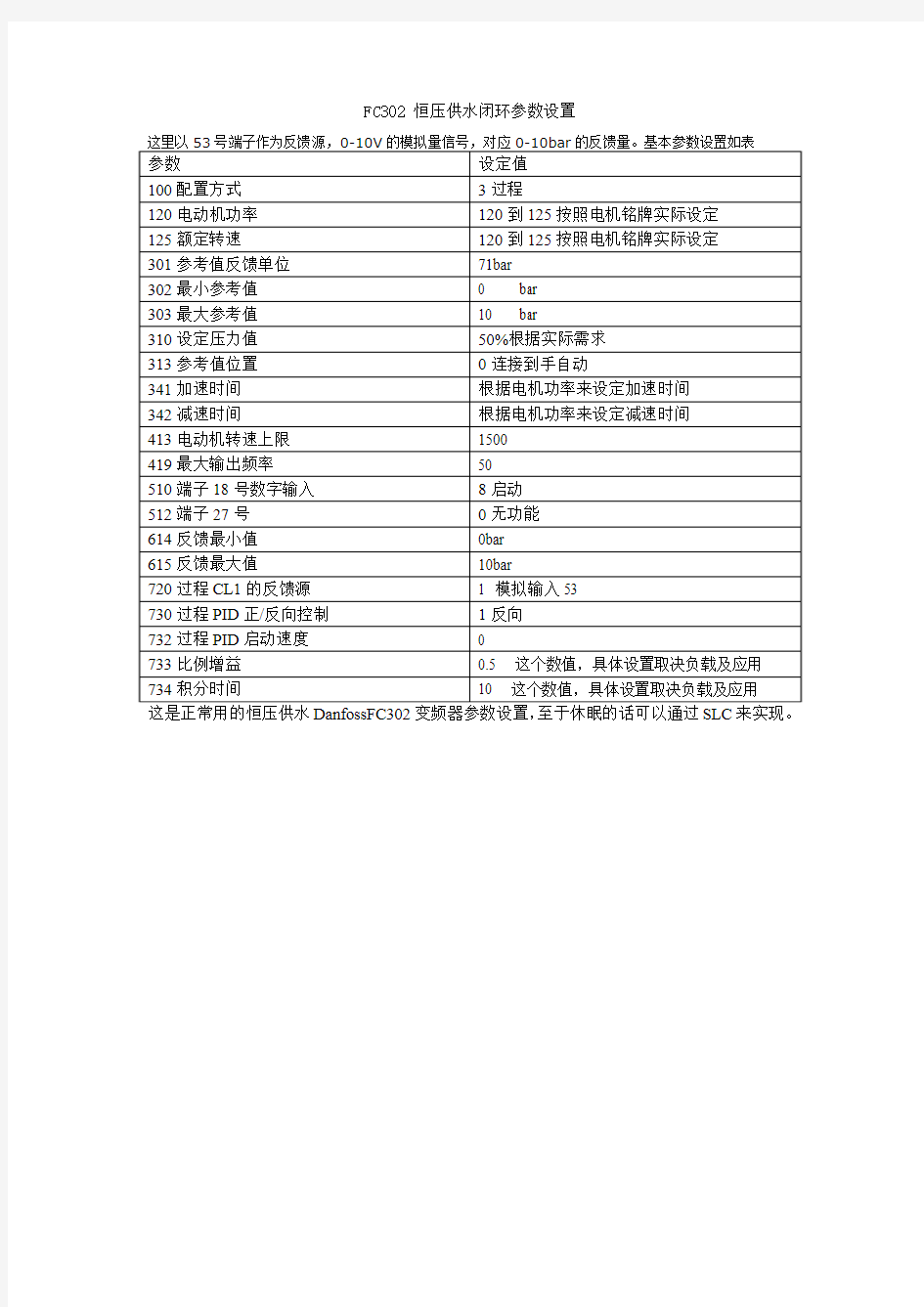 DanfossFC302过程闭环参数1