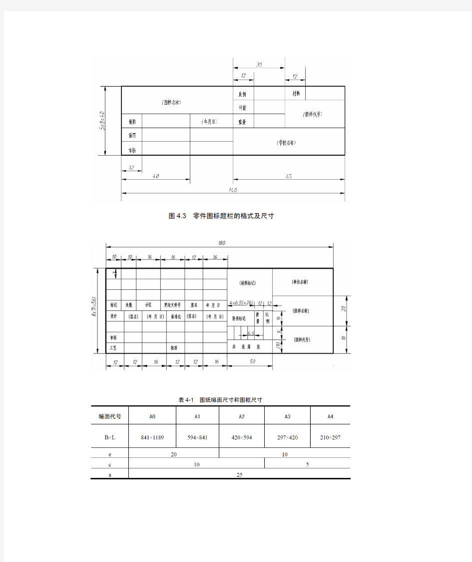 标题栏及图框国标