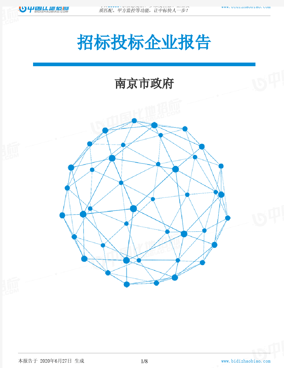 南京市政府-招投标数据分析报告
