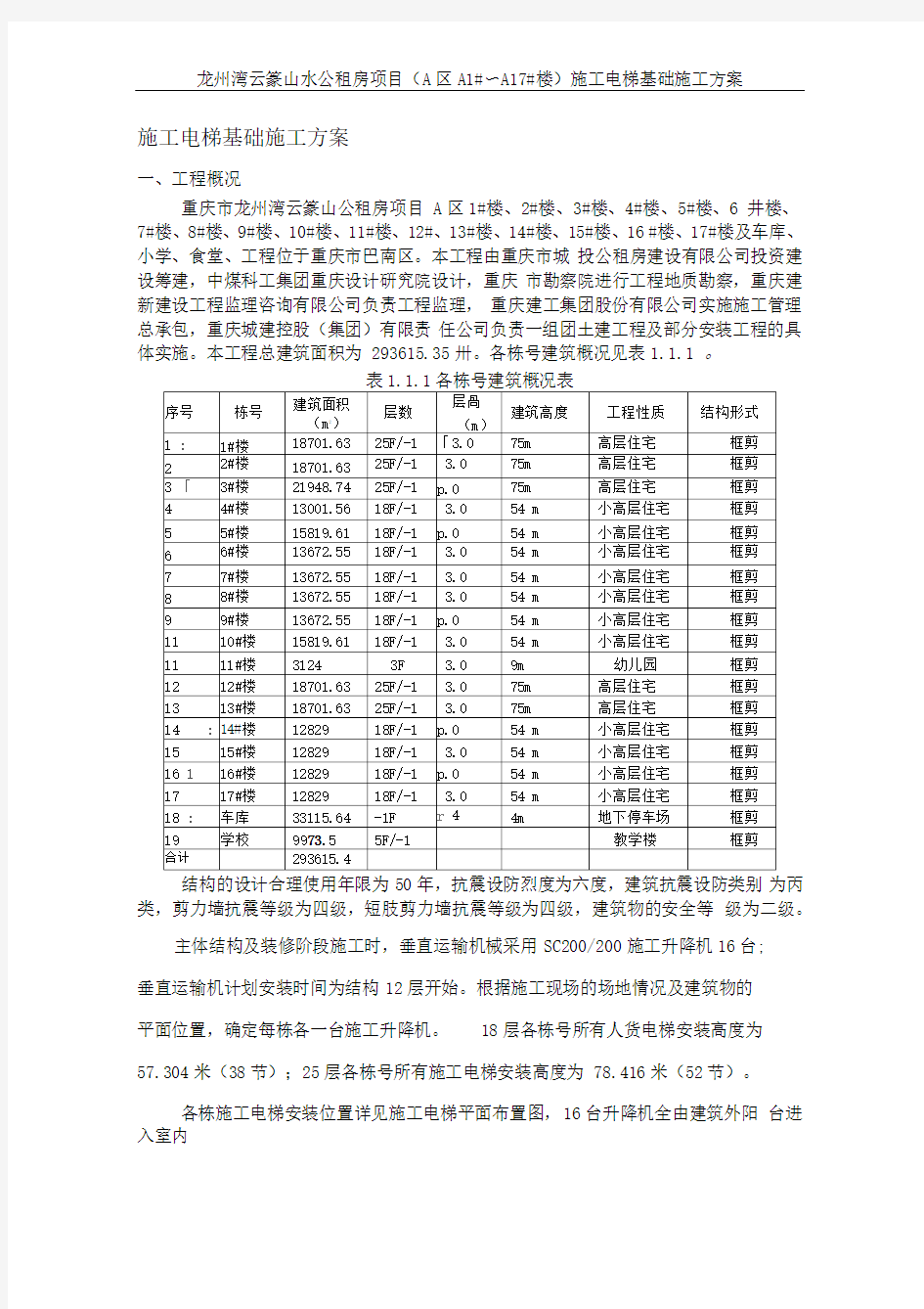 施工电梯基础施工方案(新)