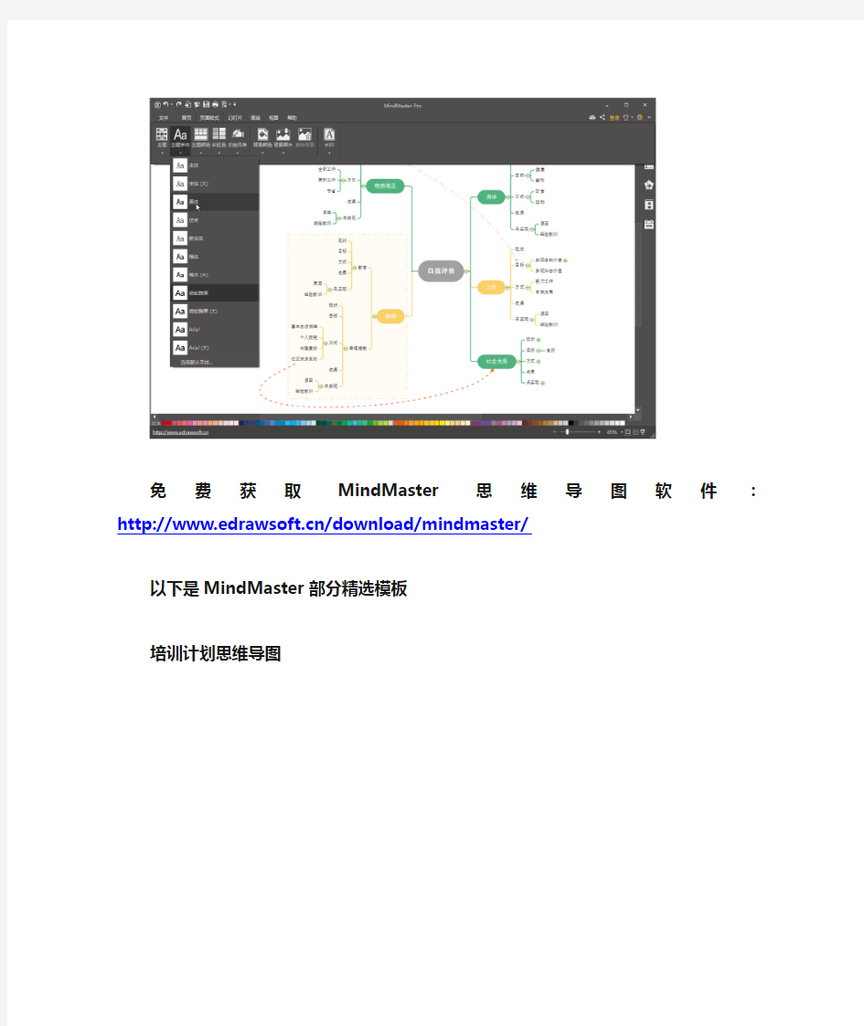 思维导图精美好看的模板