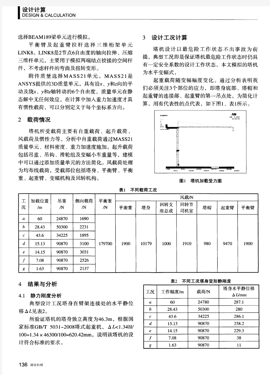 基于ANSYS的塔式起重机结构分析