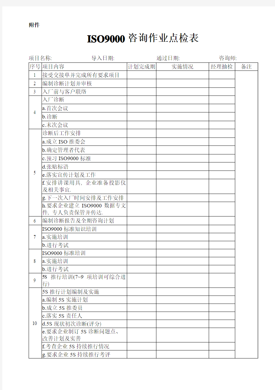 工程质量验收表格汇总1