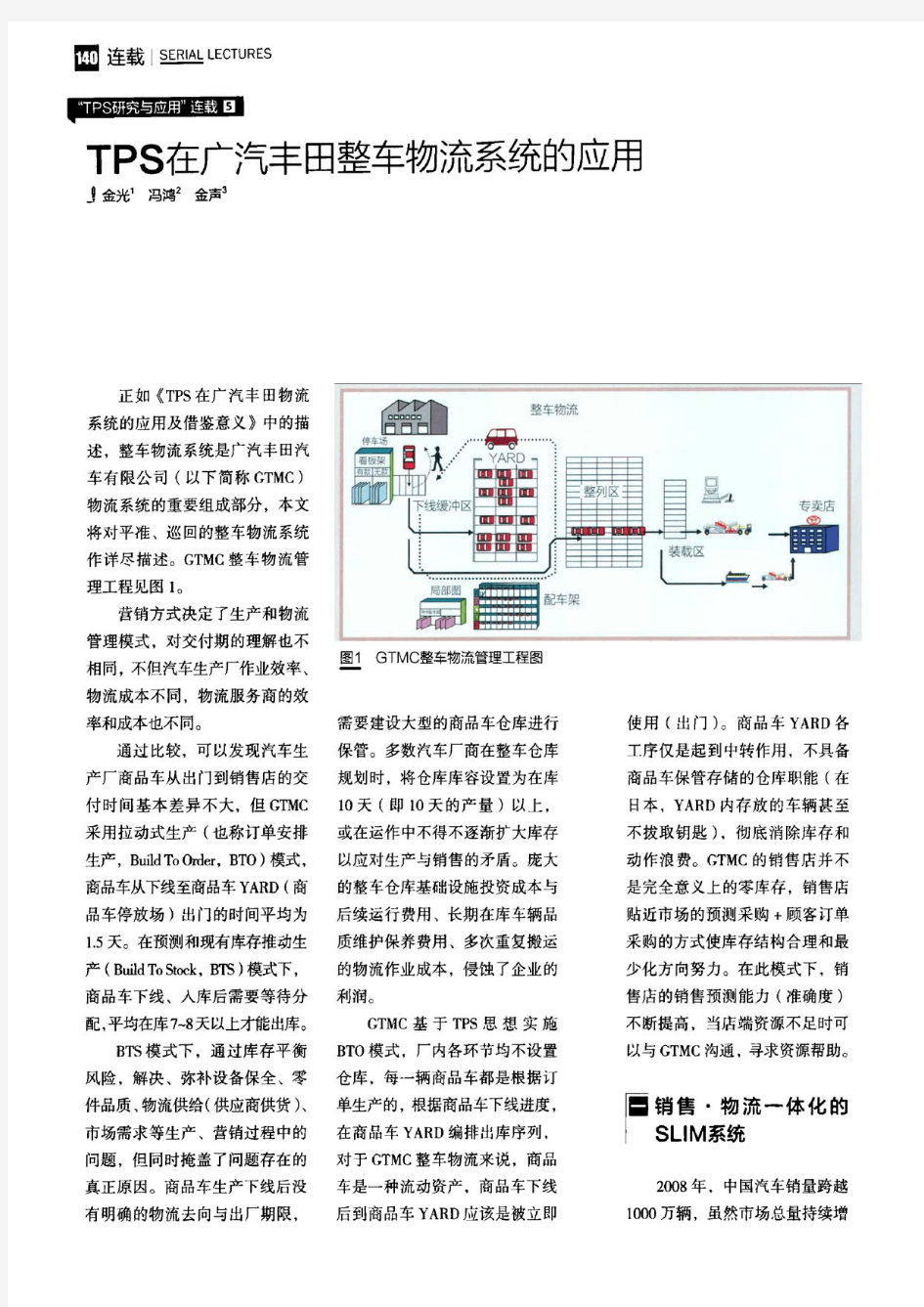 TPS在广汽丰田整车物流系统的应用