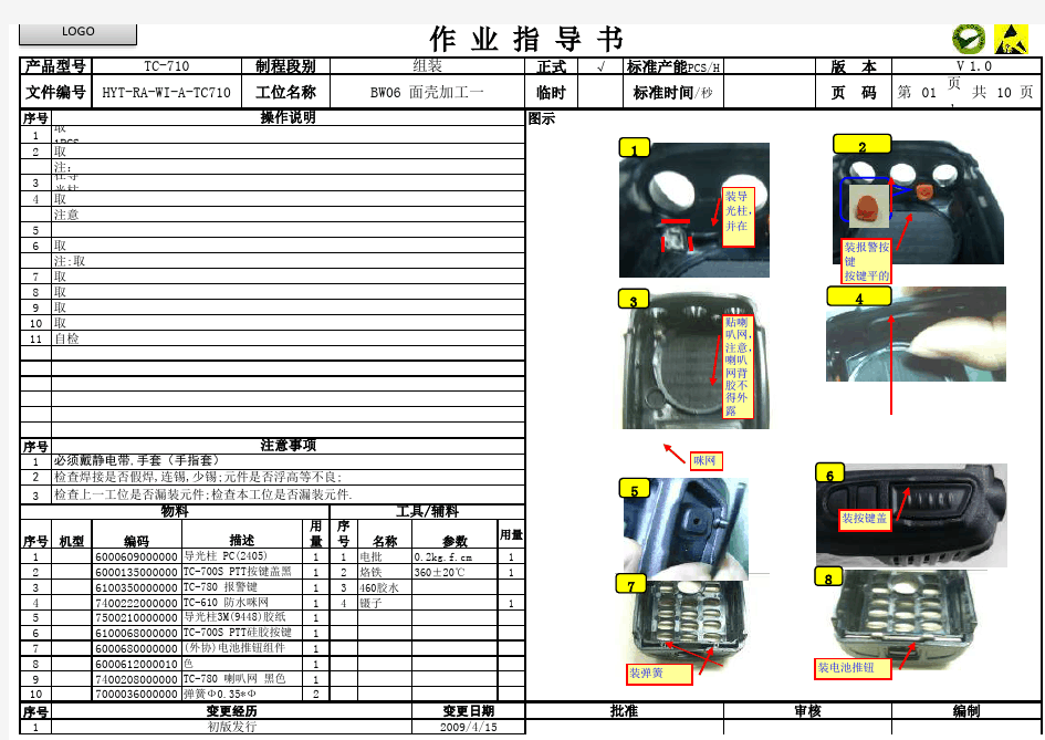 图文WI作业指导书模版