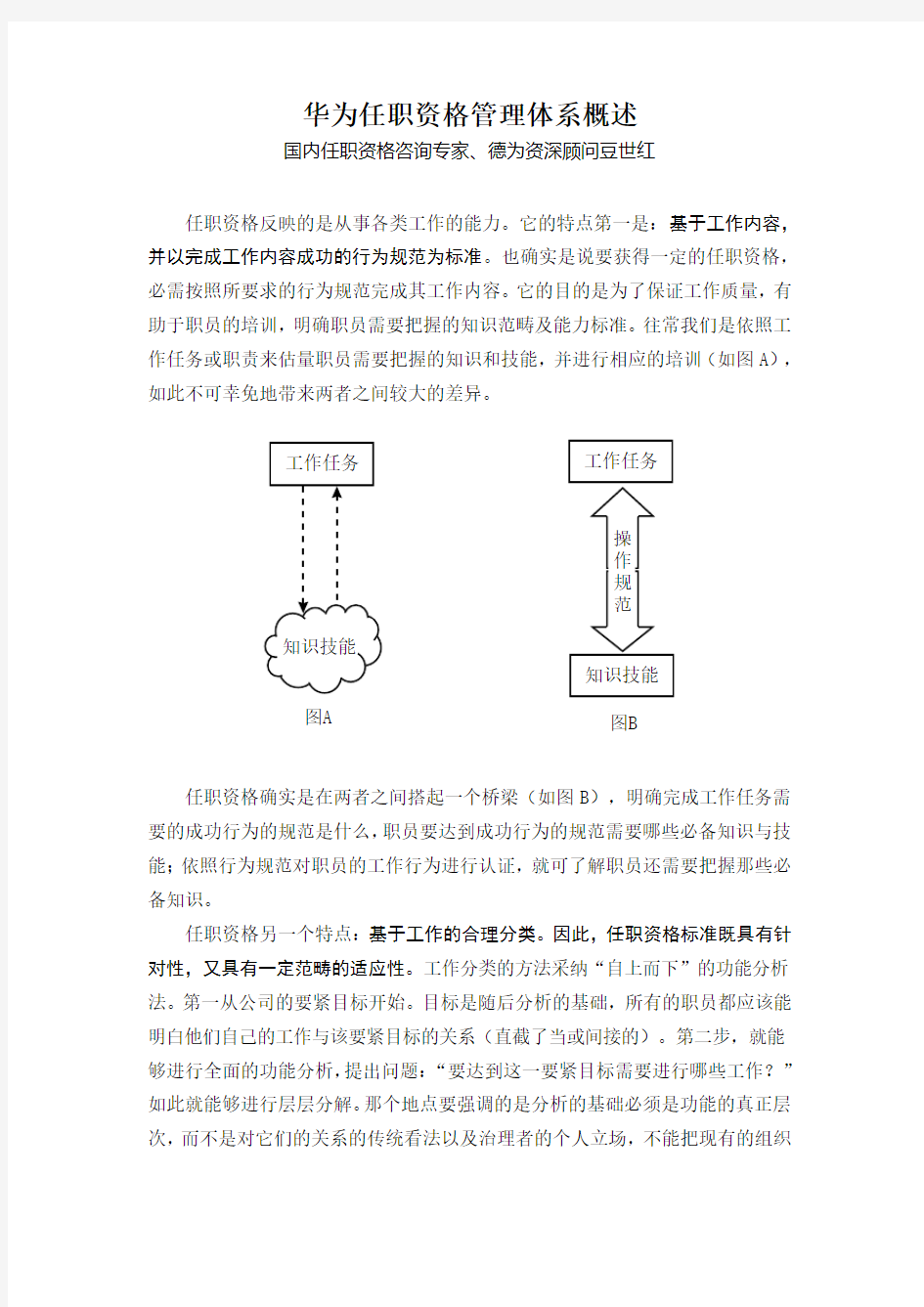 华为任职资格管理体系概述