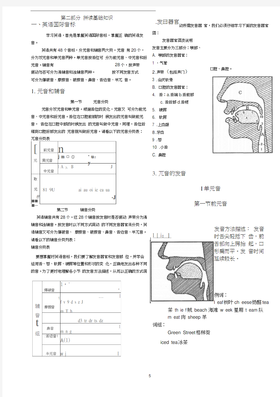 英语音标讲义-完美打印版