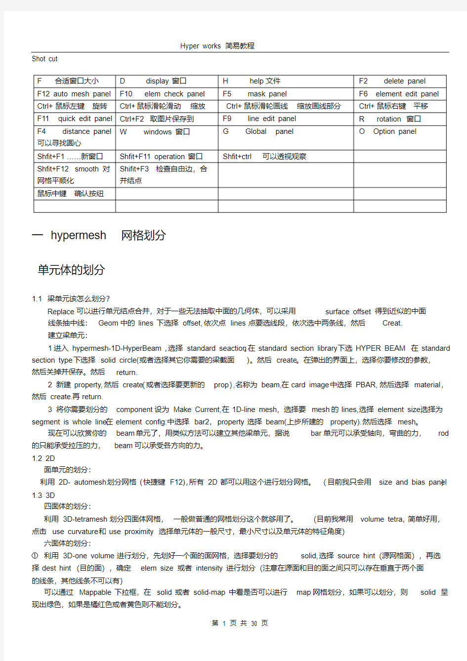 看一遍学会hyperworks基础教程