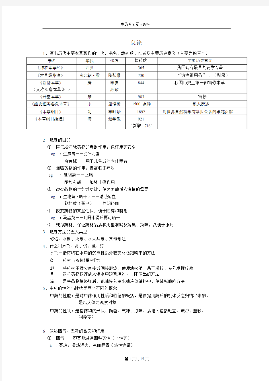 考研中药总结.doc