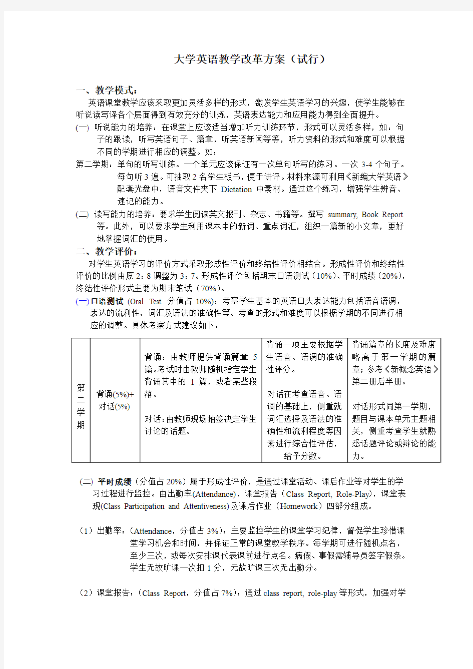 +1 大学英语教改方案(..