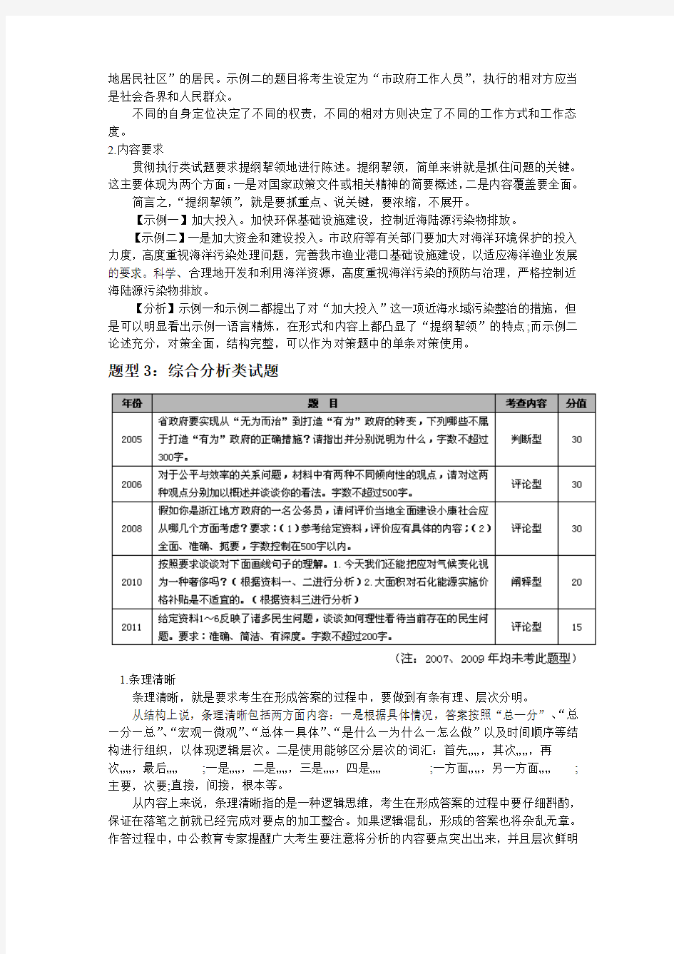 浙江省公务员考试申论题型整合归纳和解题技巧