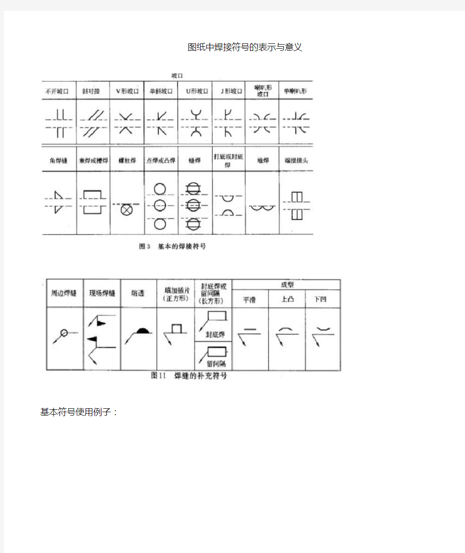 图纸中焊缝符号的表示与意义