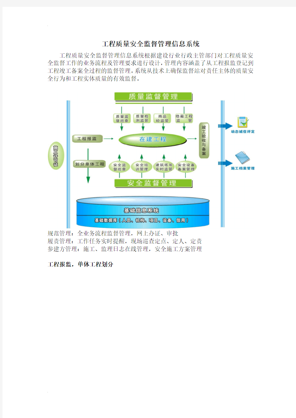 工程质量安全监督管理信息系统