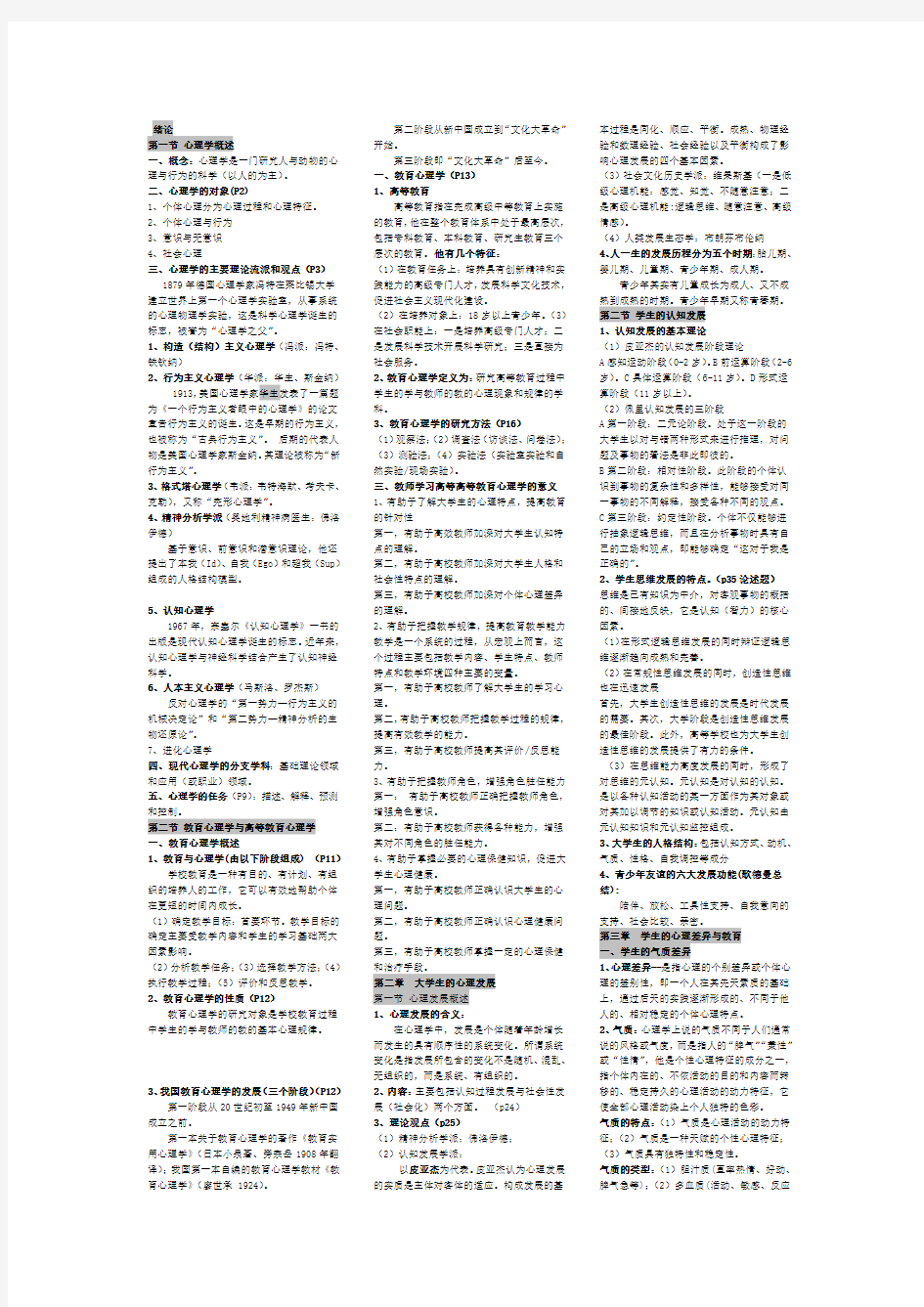 2020年教育心理学(山香内部资料 全)