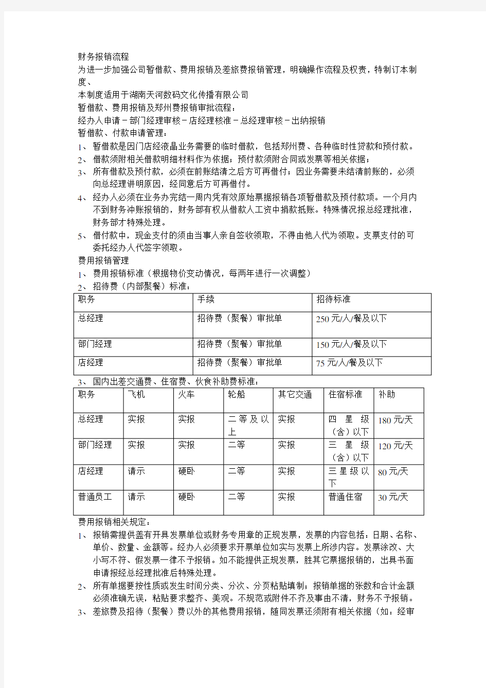 财务报销流程