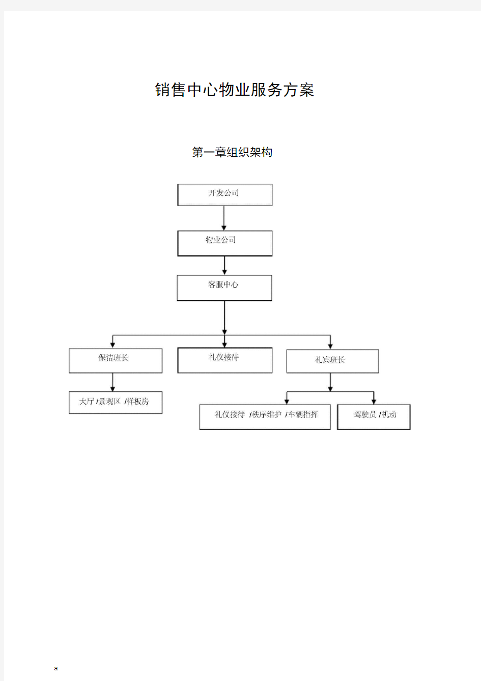 售楼部物业服务方案