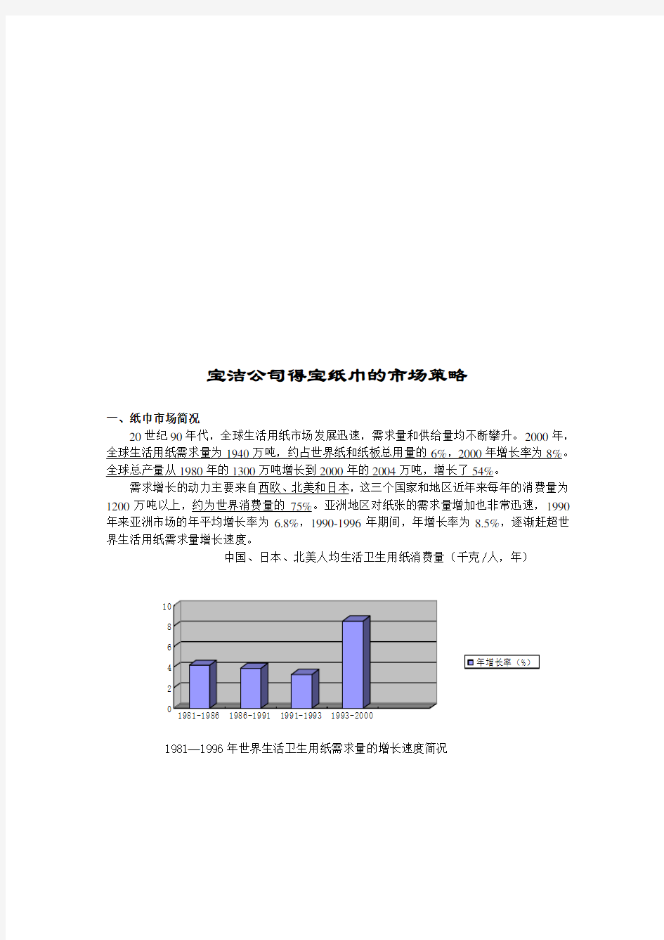 浅谈宝洁公司得宝纸巾的市场策略