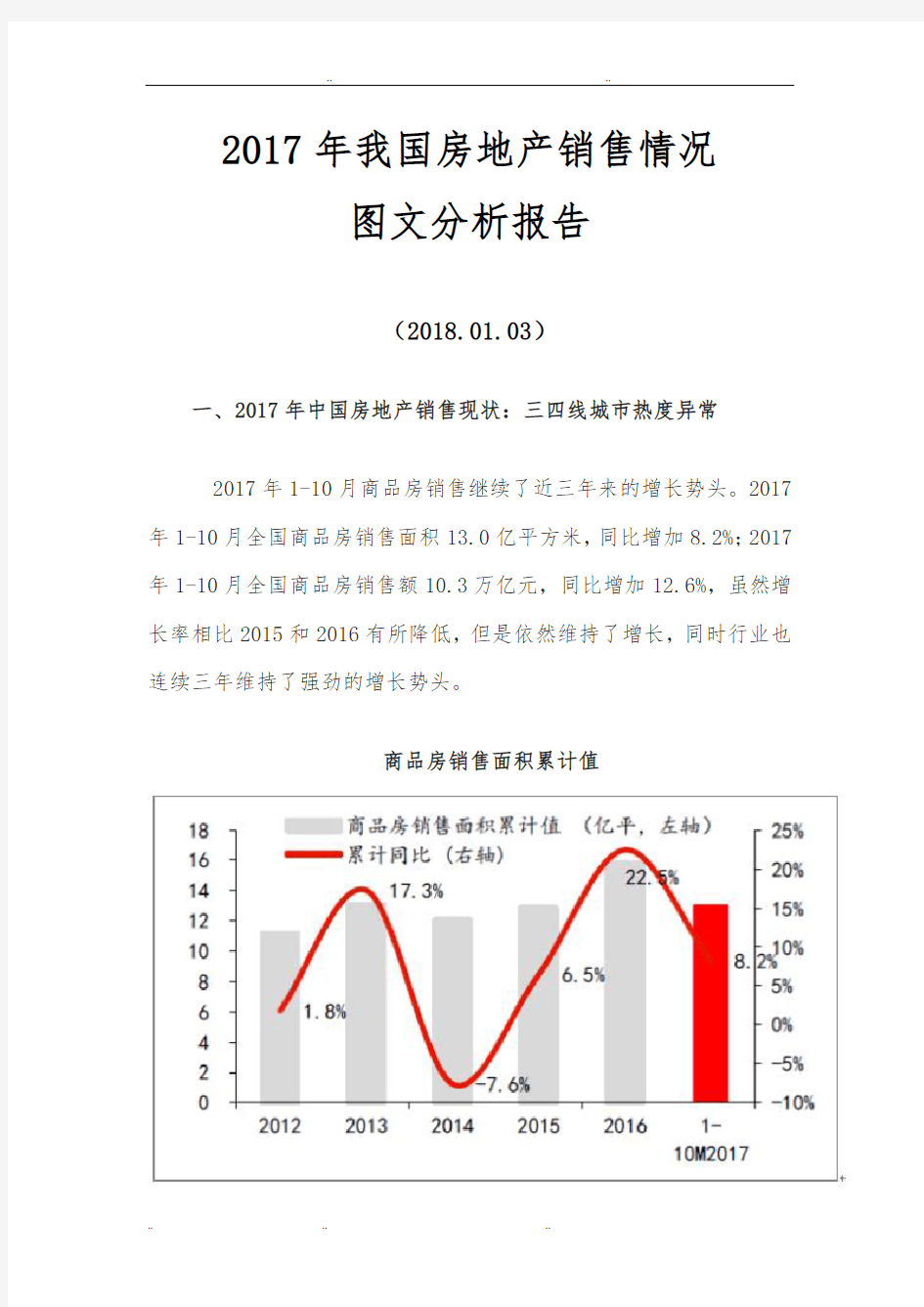 2017年我国房地产销售情况图文分析报告